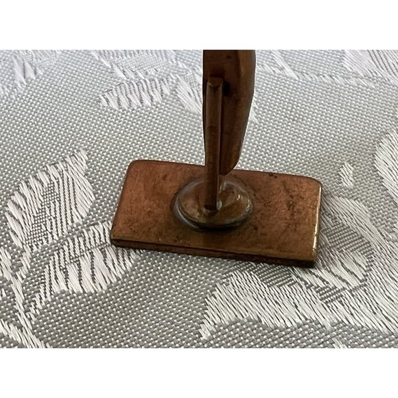 Vintage Copper Cufflinks w\Thunderbird Image Native American Dancing Totem - Picture 5 of 6